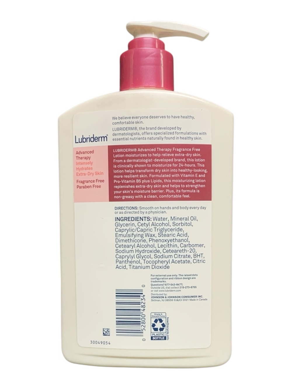 Lubriderm Advanced Therapy Lotion Fragrance Free Extra Dry Skin Cream 16oz Pump - Picture 2 of 2